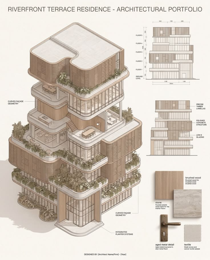 Riverfront terrace portfolio board
